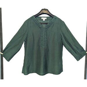 Coldwater Creek v neck shimmery tunic